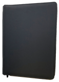 Generic Canvas 9-Pocket Zipper Binder - Black