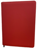 Generic Canvas 9-Pocket Zipper Binder - Red