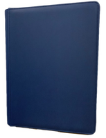 Generic Canvas 9-Pocket Zipper Binder - Blue