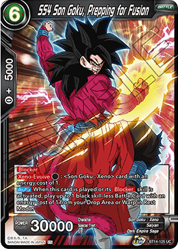 DBSCG-BT14-125 UC SS4 Son Goku, Prepping for Fusion