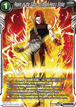DBSCG-BT16-125 R Realm of the Gods - Crimson Hero's Strike