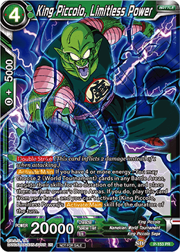 DBSCG P-153 PR King Piccolo, Limitless Power (Power Booster: World Martial Arts Tournament)