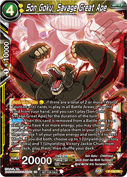 DBSCG P-156 PR Son Goku, Savage Great Ape (Power Booster: World Martial Arts Tournament)