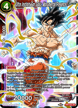 DBSCG-DB2-002 SR Ultra Instinct Son Goku, Monumental Presence