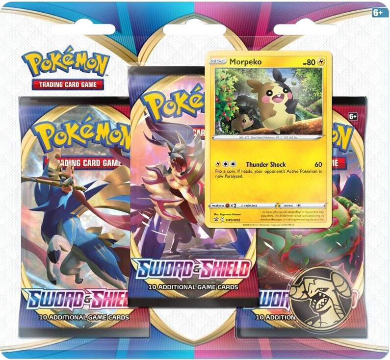 Pokémon TCG: Sword & Shield 3-Blister Set (Morpeko)